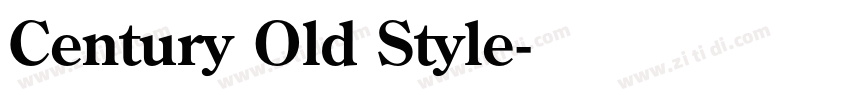 Century Old Style字体转换